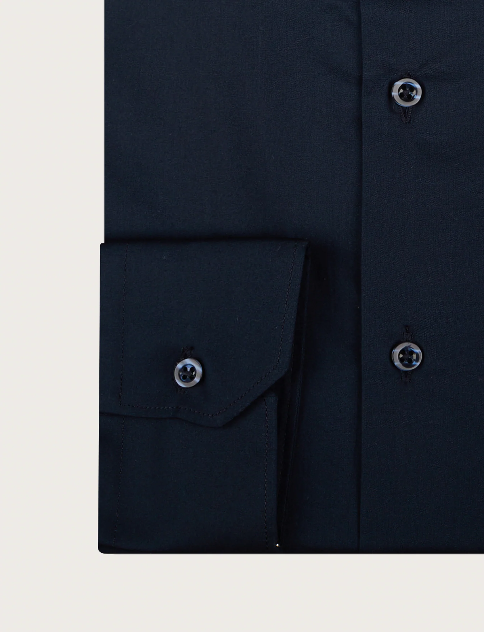 Camicia tinta unita in cotone stretch - Image 12