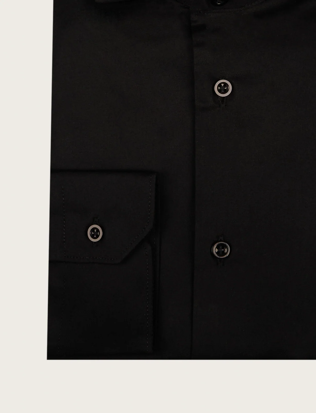 Camicia tinta unita in cotone stretch - Image 9