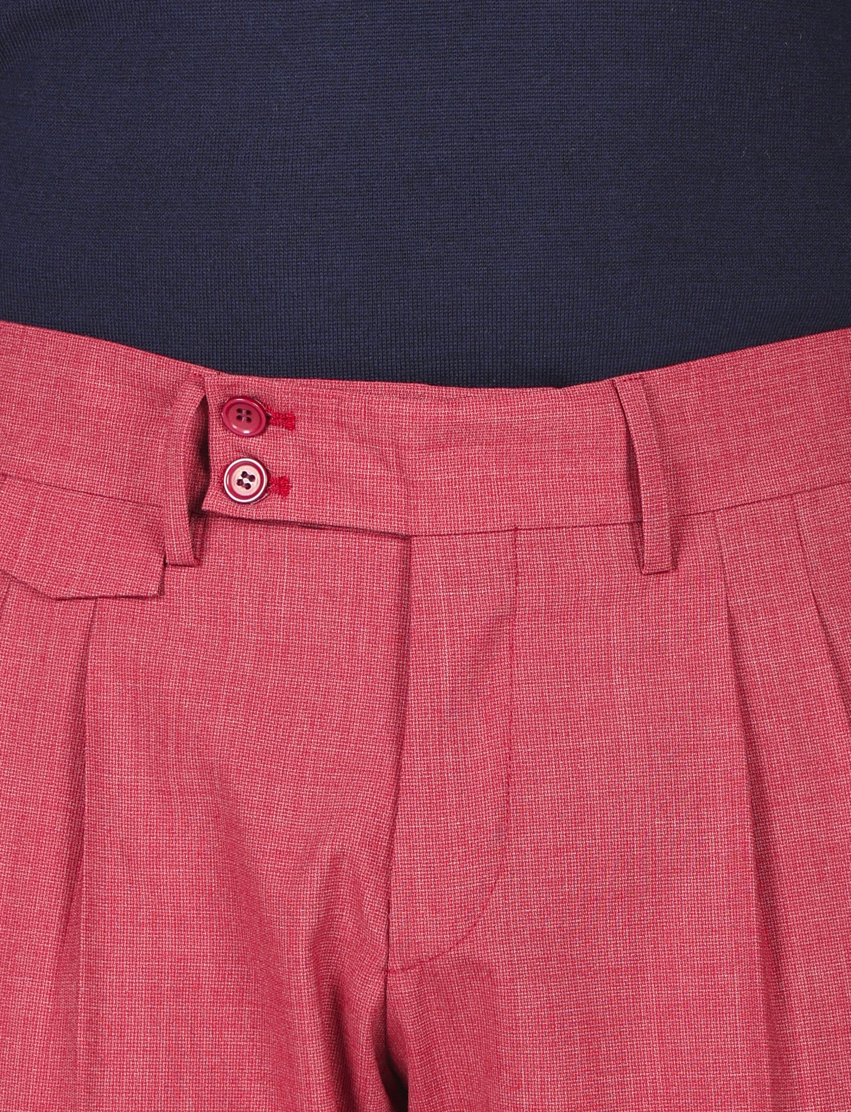 Pantalone tinta unita con pinces in lana - Image 13