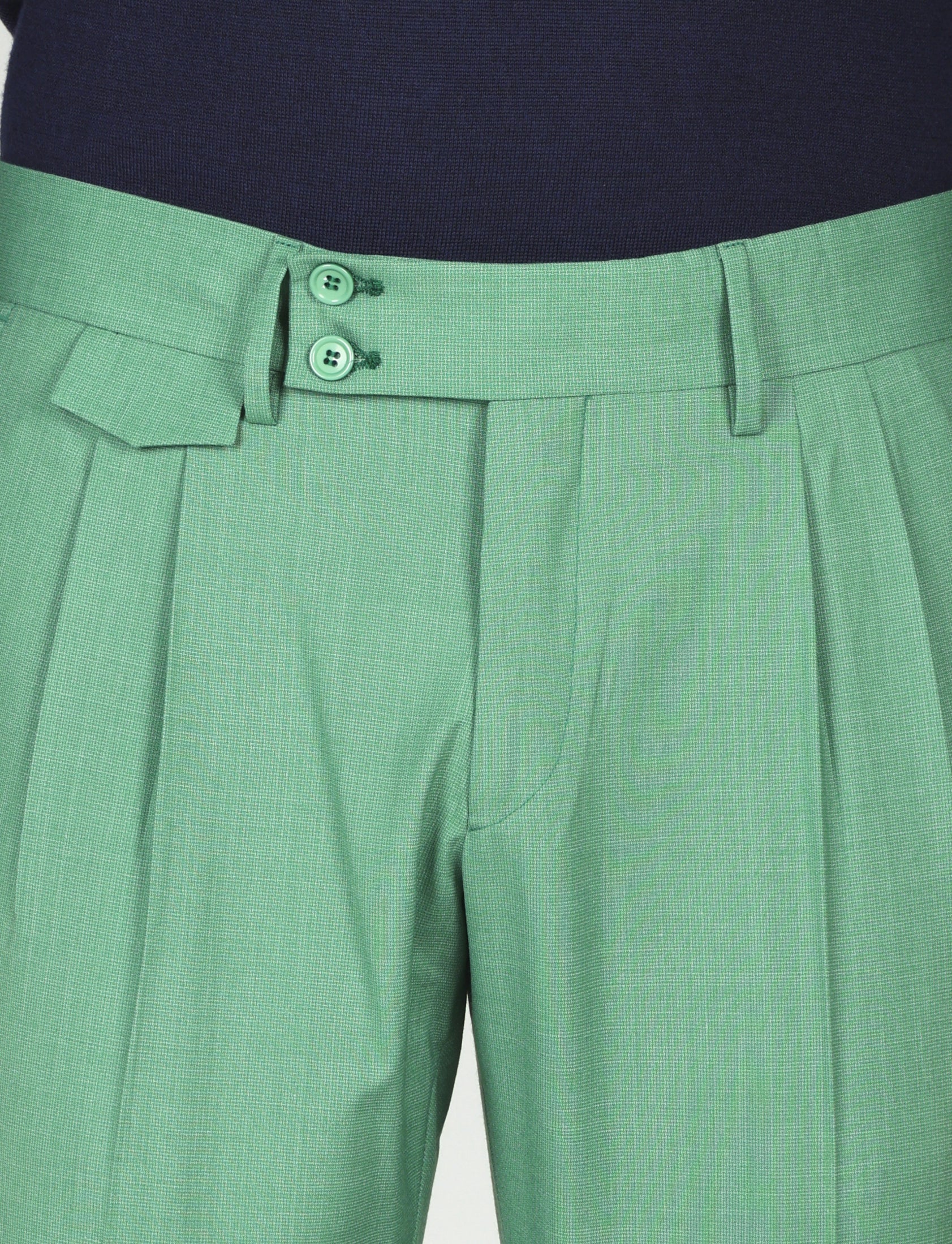 Pantalone tinta unita con pinces in lana - Image 18