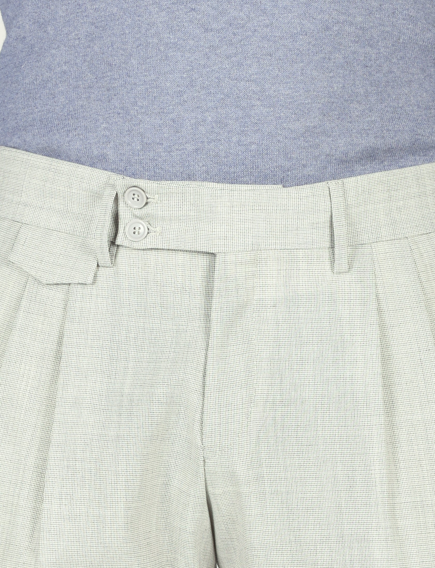Pantalone tinta unita con pinces in lana - Image 28