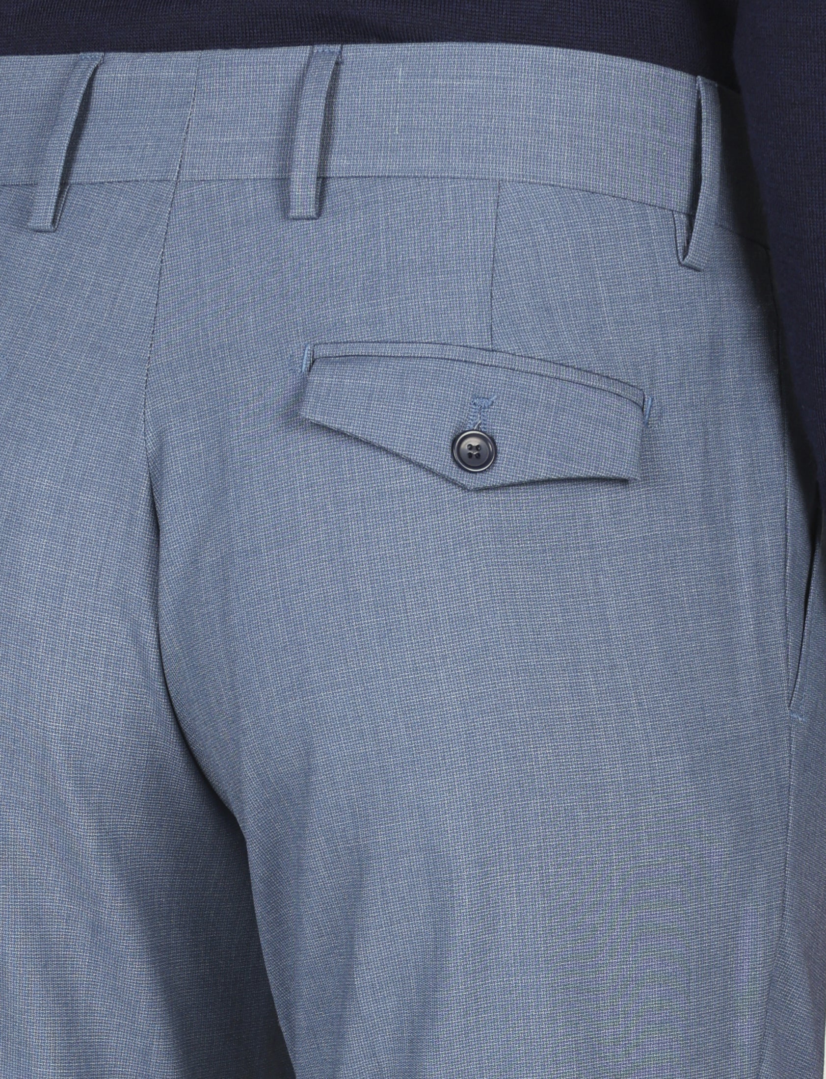 Pantalone tinta unita con pinces in lana - Image 5
