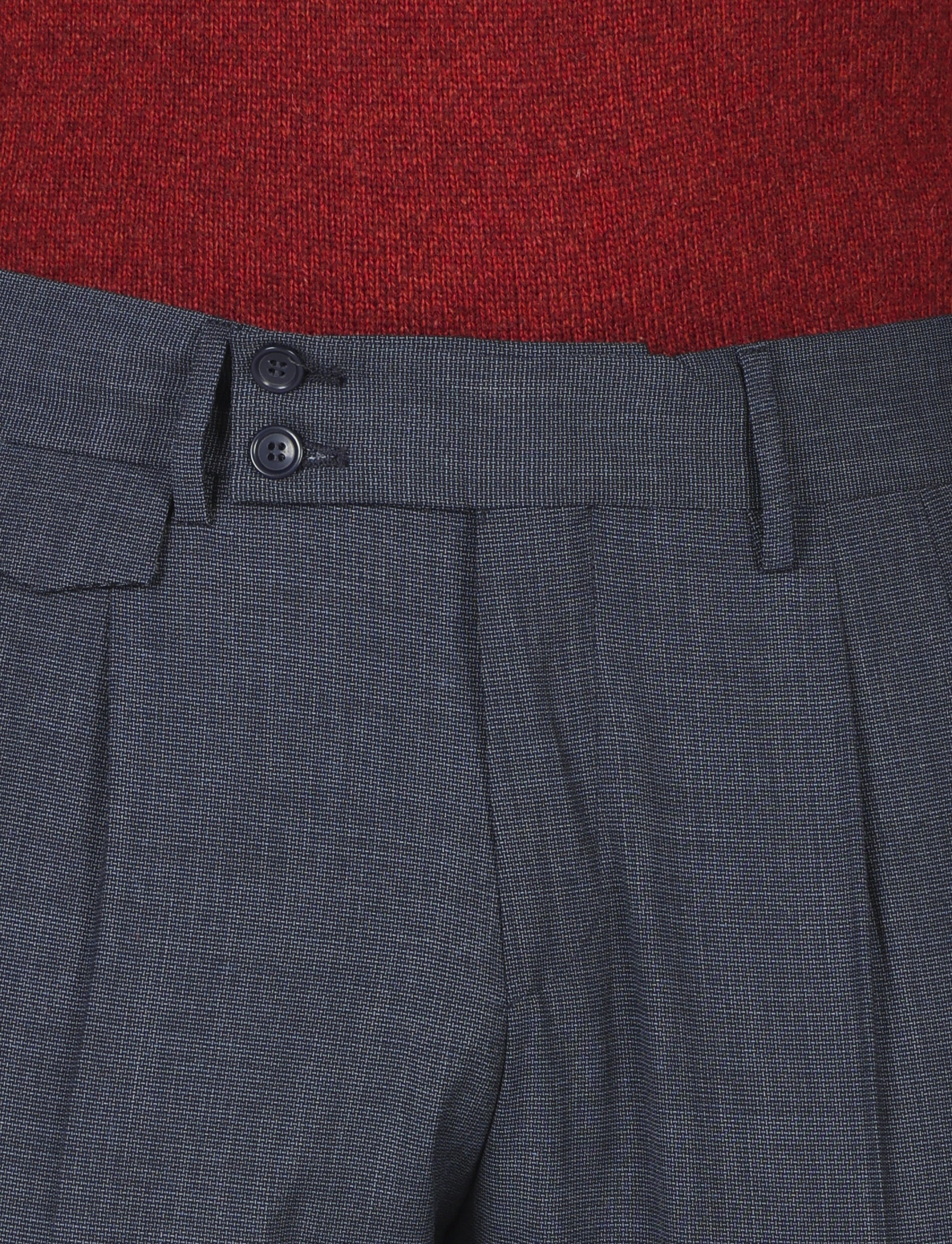 Pantalone tinta unita con pinces in lana - Image 8