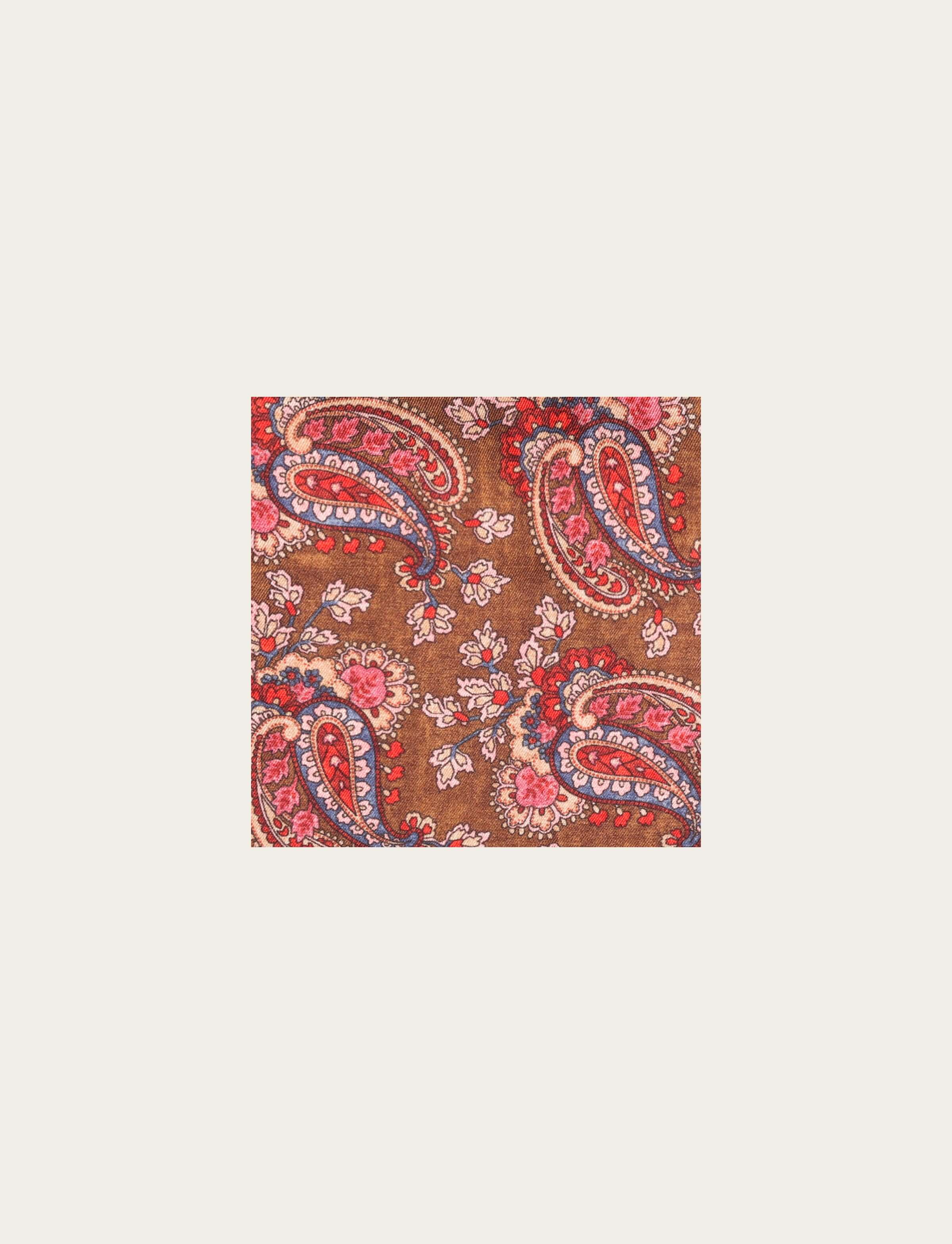 Pochette in seta fantasia paisley floreale - Image 3