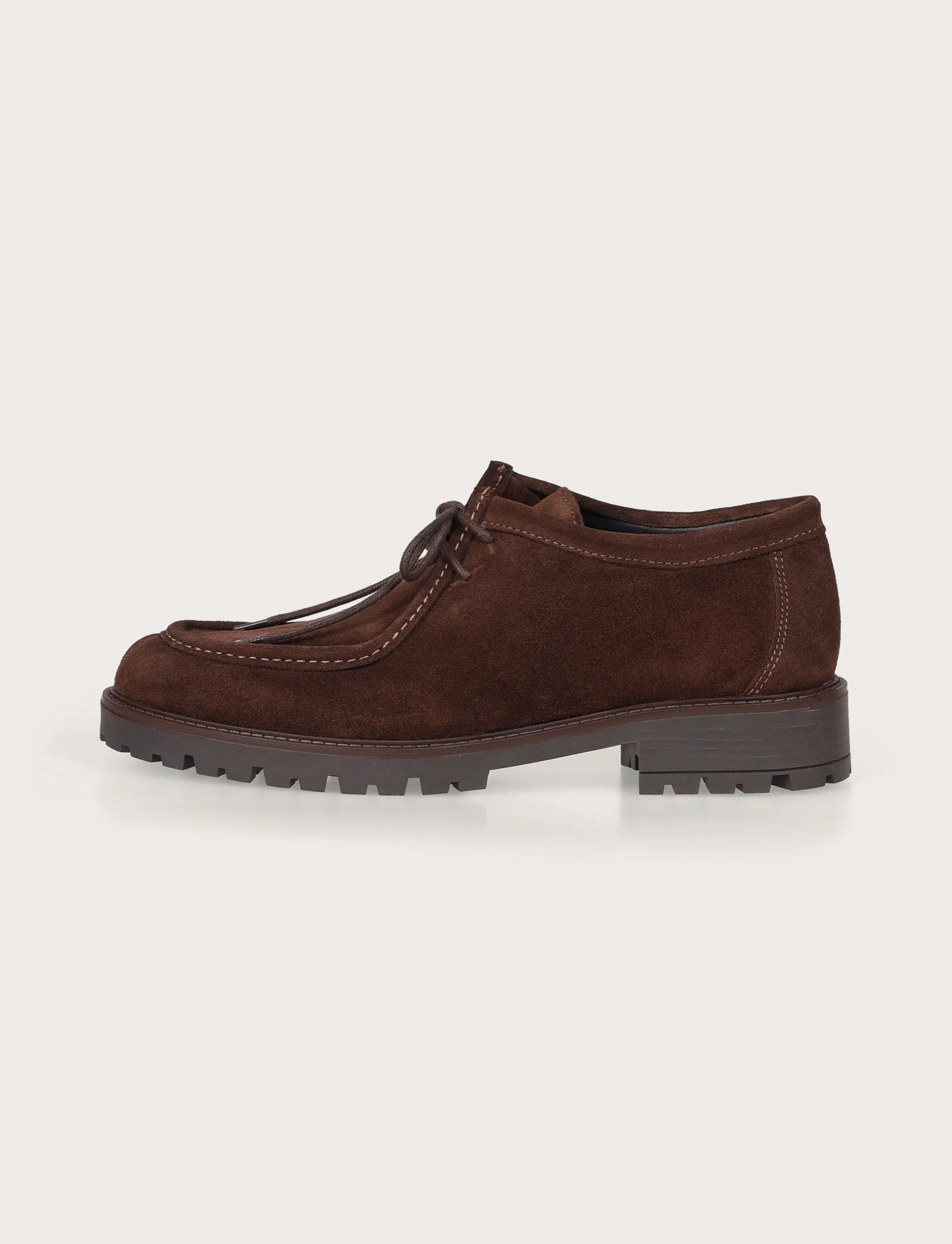 Scarpe stringate in camoscio con suola carrarmato - Image 6